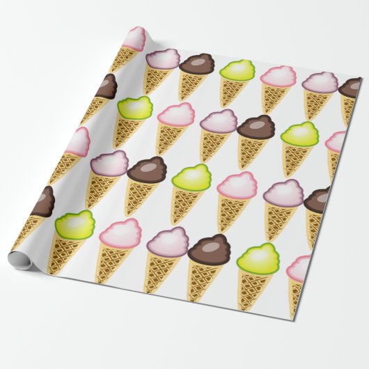 Vier ijsklokken cadeaupapier (Uitgerold)