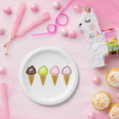 Vier ijsklokken papieren bordje (Feest)