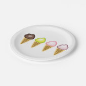 Vier ijsklokken papieren bordje (Gekanteld)