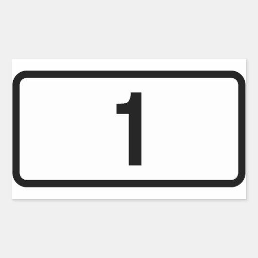 VIER IJsland Route 1 (Þjóðvegur 1) Rechthoekige Sticker (Voorkant)