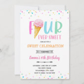 VIER IJsroomuitnodiging Kaart (Voorkant)