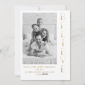 Vier in Goud | Multi Foto Kerstmis Feestdagenkaart (Achterkant)