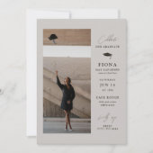 Vier in stijl Elegant afstudeerfeest Kaart (Voorkant)