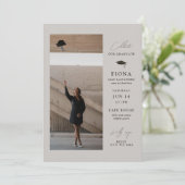 Vier in stijl Elegant afstudeerfeest Kaart (Staand voorkant)