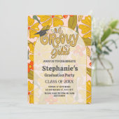 Vier in stijl! Groovy Boho-Afstuderen Kaart (Staand voorkant)