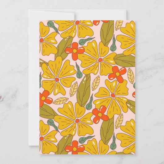 Vier in stijl! Groovy Boho-Afstuderen Kaart (Achterkant)