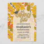 Vier in stijl! Groovy Boho-Afstuderen Kaart (Voorkant / Achterkant)