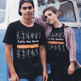 Vier in stijl laat spookachtig Halloween-feest kri T-shirt