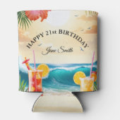 Vier in stijl met aangepaste 21e verjaardag blikjeskoeler (Achterkant)