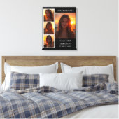 Vier in stijl met Afstuderen 4-Photo Collage Canvas Afdruk (Insitu (Slaapkamer))
