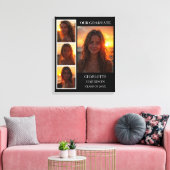 Vier in stijl met Afstuderen 4-Photo Collage Canvas Afdruk (Insitu (Woonkamer))