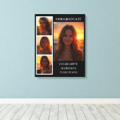 Vier in stijl met Afstuderen 4-Photo Collage Canvas Afdruk (Insitu (Houten vloer))