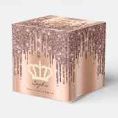 Vier in stijl met Quinceañera, Sweet 16th Bedankdoosjes (Achterkant)