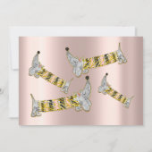 Vier in stijl met Roos Schattige Dog Sweet 16th Kaart (Achterkant)