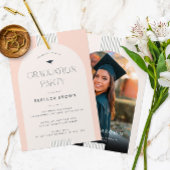 Vier in stijl: Modern Photo Afstuderen Kaart