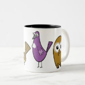 Vier inheemse Nieuw-Zeelandse vogels Drink Mokken (Voorkant rechts)