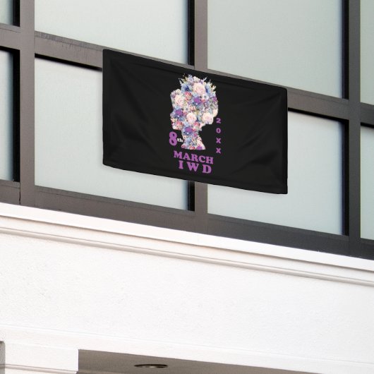 Vier Internationale Vrouwendag 2025 Spandoek (Buitenkant Gebouw)