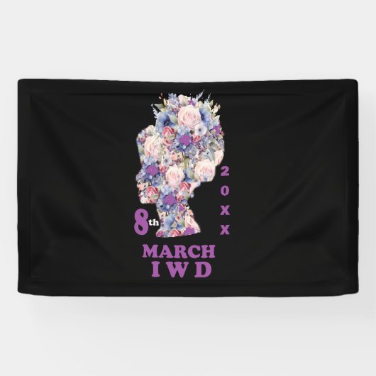 Vier Internationale Vrouwendag 2025 Spandoek (Horizontaal)