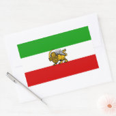 VIER Iran Leeuw & Zon Vlag Rechthoekige Sticker (Envelop)