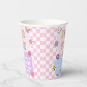 Vier is een Vibe Preppy Patch 4e verjaardagsfeestj Papieren Bekers (Rechts)