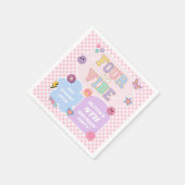 Vier is een Vibe Preppy Patch 4e verjaardagsfeestj Servet (Hoek)