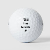 Vier is mijn favoriete nummer grappig golfballen (Voorkant)