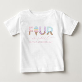 Vier is Sweet Ice Cream Verjaardagsshirt