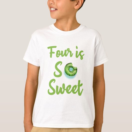 Vier is zo zoet, 4e verjaardag vier t-shirt op de (Voorkant)