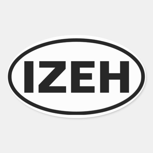 VIER Izeh Ovale Sticker (Voorkant)