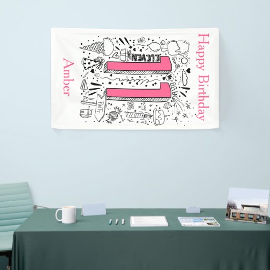 Vier jaar elfde roze verjaardag spandoek (Beurs)