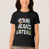 Vier jaar later, grappig 4e verjaardagsfeestje Tri-Blend shirt (Voorkant)