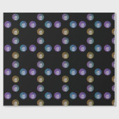 Vier jaar Logo Diamond Design Wrapping Paper Cadeaupapier (Vlak)