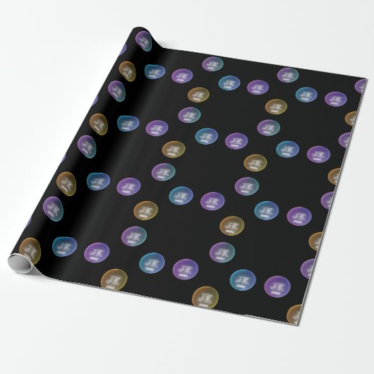 Vier jaar Logo Diamond Design Wrapping Paper Cadeaupapier (Uitgerold)