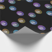 Vier jaar Logo Diamond Design Wrapping Paper Cadeaupapier (Hoek)