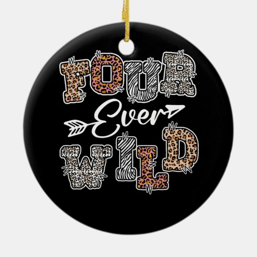 Vier jaar oude Safari Lop Keramisch Ornament (Achterkant)