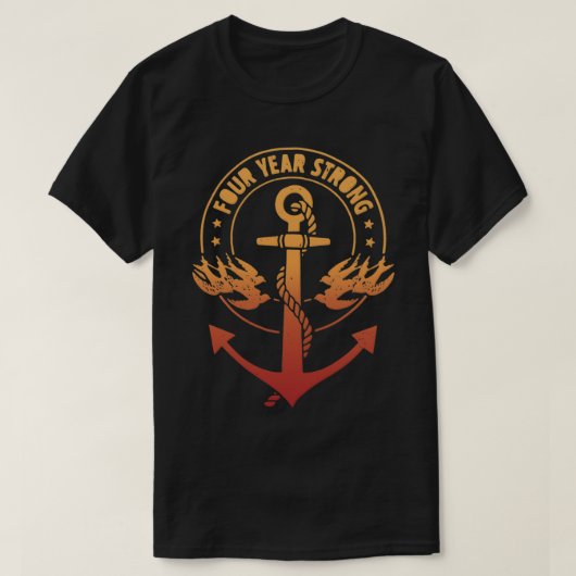 Vier jaar sterke essentiële T-shirt (Design voorkant)