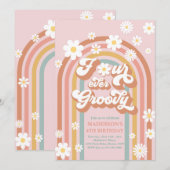 Vier jaar vierde verjaardag van de Groovy Boho Dai Kaart (Voorkant / Achterkant)