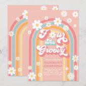 Vier jaar vierde verjaardag van de Groovy Boho Dai Kaart (Voorkant / Achterkant)