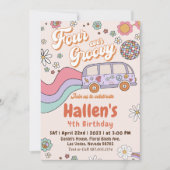 Vier jaar vierde verjaardag van de Groovy Retro Bo Kaart (Voorkant)