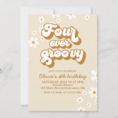 Vier jaar vierde verjaardag van de Groovy Retro Da Kaart (Voorkant)