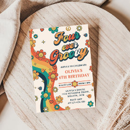 Vier jaar vierde verjaardag van de Groovy Retro-re Kaart