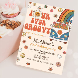 Vier jaar vierde verjaardag van de Groovy Retro-re Kaart