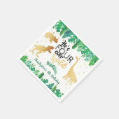 Vier jaar Wilde Dinosaur Boys vierde verjaardag Servet (Hoek)