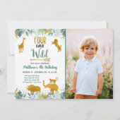 Vier jaar Wilde Greenery Gold Safari Kaart (Voorkant)