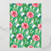 Vier jaar Wilde Oerwoud Safari Girls, vier jaar Folie Uitnodiging (Achterkant)