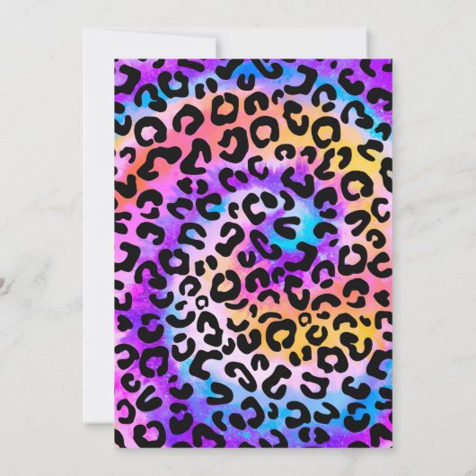 Vier jaar Wilde Safari Rainbow Cheetah vierde verj Kaart (Achterkant)