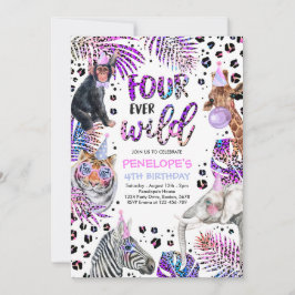 Vier jaar Wilde Safari Rainbow Cheetah vierde verj Kaart