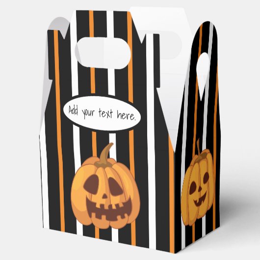 Vier Jack-O-Lantern-draagtas Bedankdoosjes (Geopend)