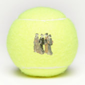 Vier Japanse Geisha Vrouwen Traditionele Kleding T Tennisballen (Voorkant)