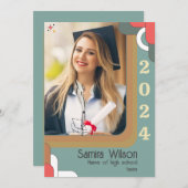 Vier je Afstudeerder met een Retro Photo 2024 Kaart (Voorkant / Achterkant)